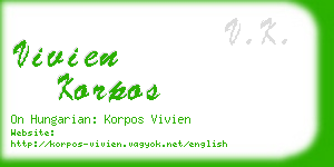 vivien korpos business card